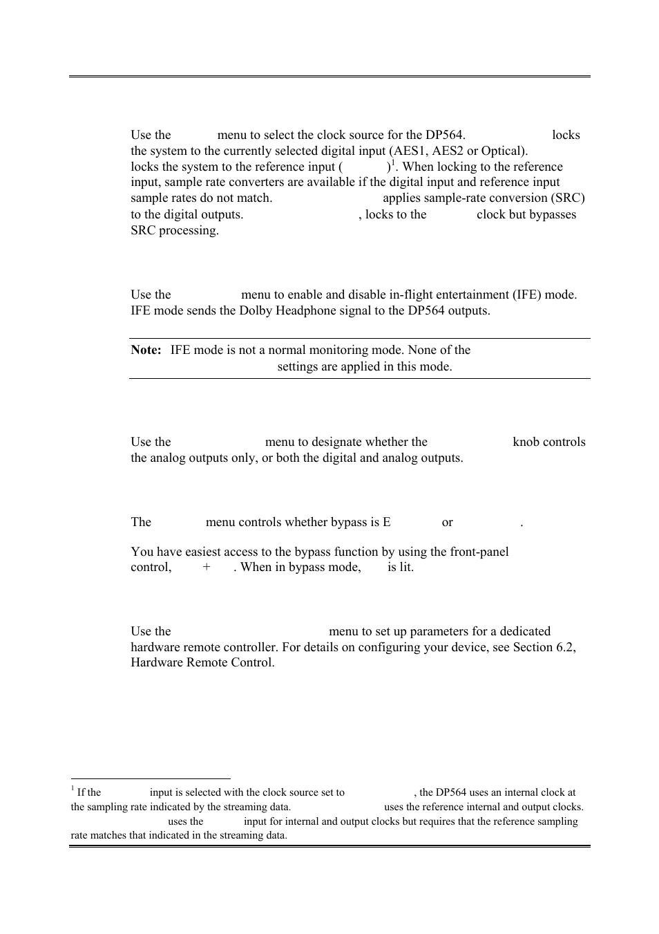 Dolby Laboratories DP564 User Manual | Page 40 / 101