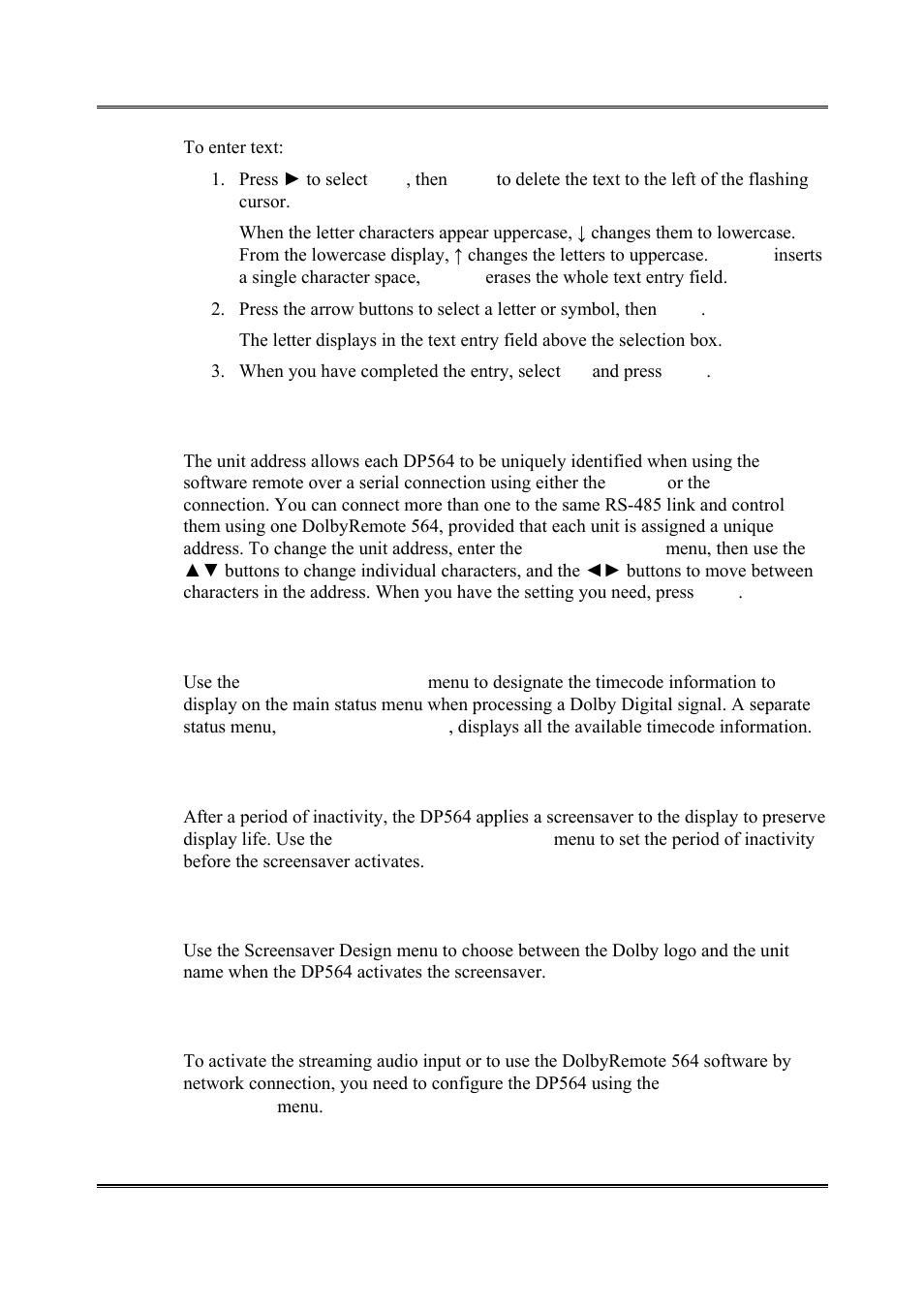 Dolby Laboratories DP564 User Manual | Page 42 / 101