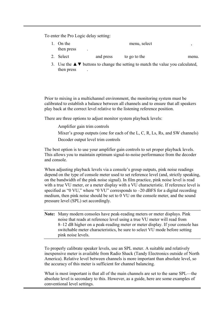 Calibration, 3 calibration | Dolby Laboratories DP564 User Manual | Page 49 / 101