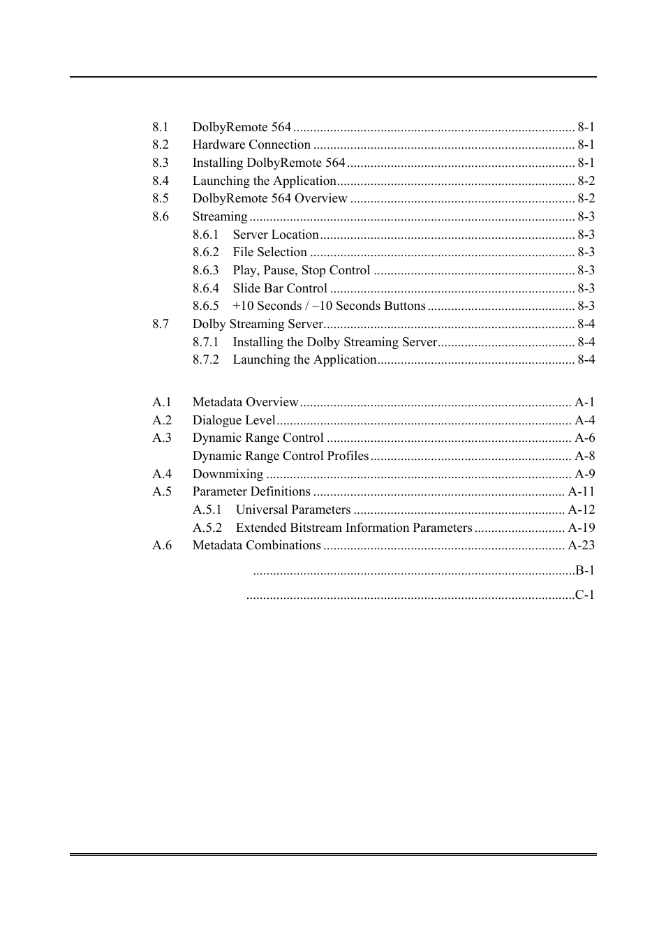 Dolby Laboratories DP564 User Manual | Page 5 / 101