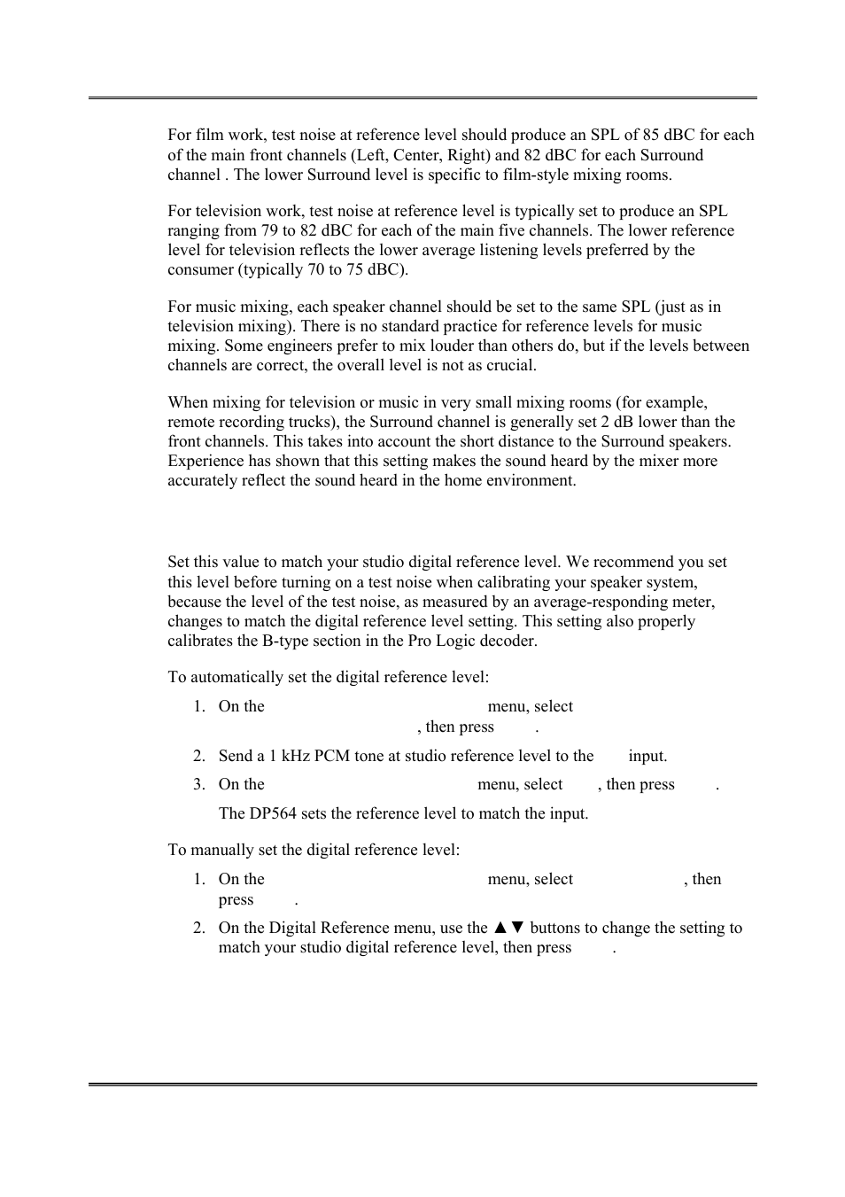 Dolby Laboratories DP564 User Manual | Page 50 / 101