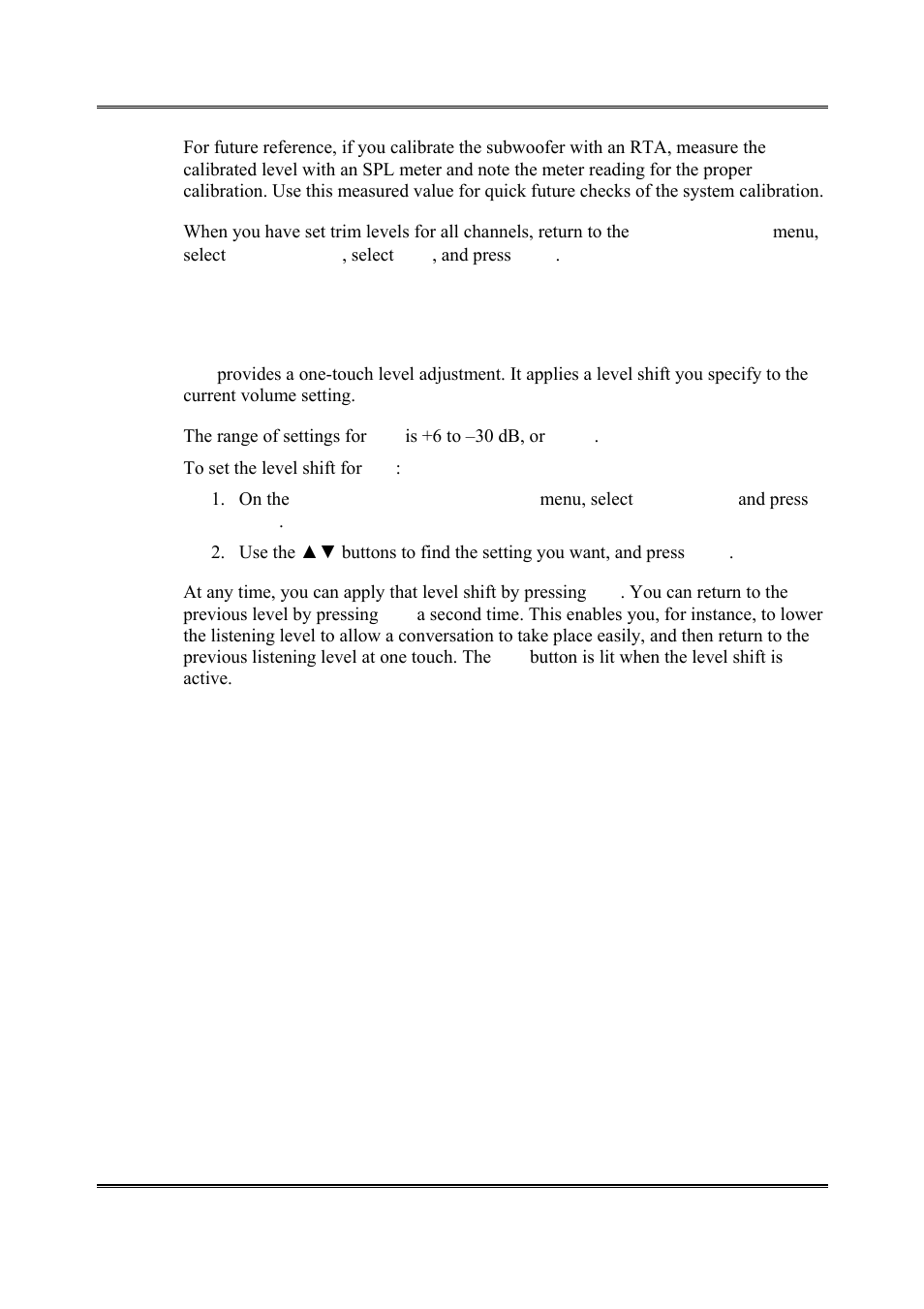 One-touch output level adjustment, 4 one-touch output level adjustment | Dolby Laboratories DP564 User Manual | Page 53 / 101