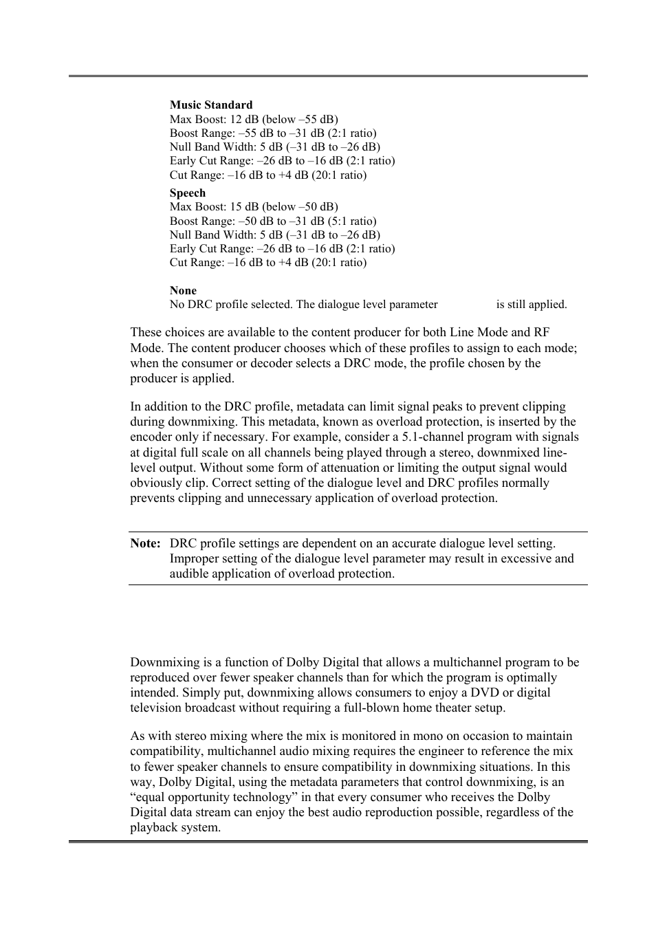 A.4 downmixing | Dolby Laboratories DP564 User Manual | Page 79 / 101