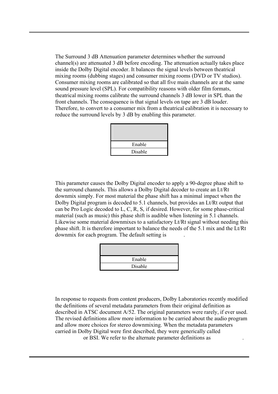 A.5.2 extended bitstream information parameters | Dolby Laboratories DP564 User Manual | Page 89 / 101