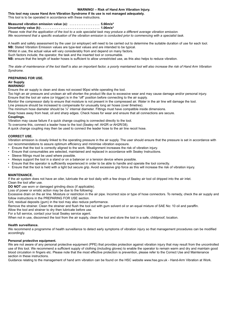 Sealey SA153 User Manual | Page 4 / 4