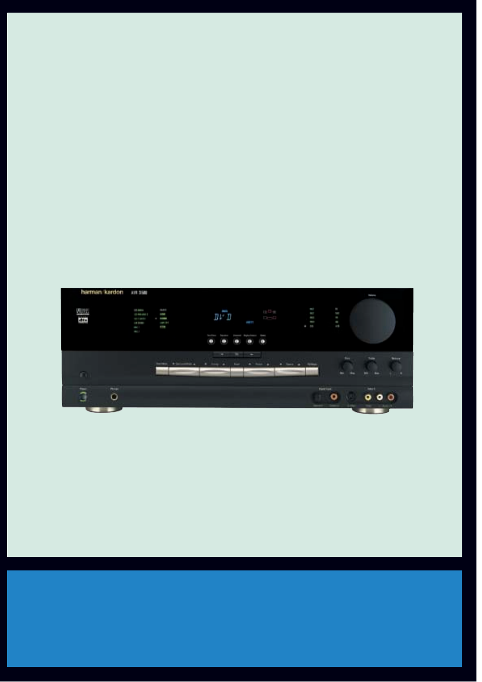 Dolby Laboratories AUDIO/VIDEO RECIEVER AVR 3500 User Manual | 2 pages