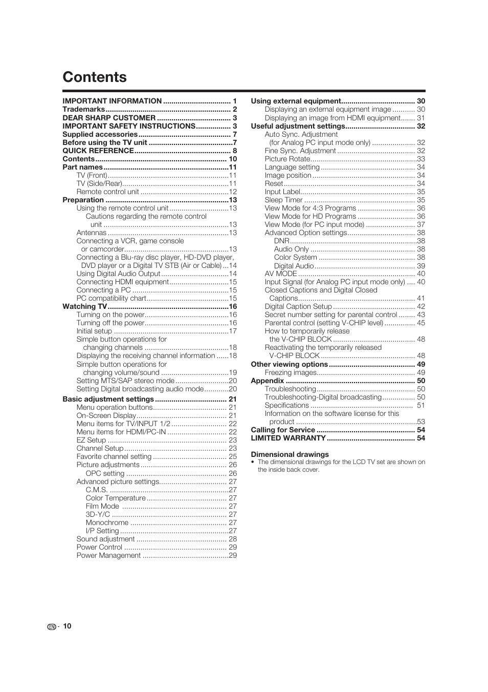 Dolby Laboratories LC-19SB25U User Manual | Page 10 / 55