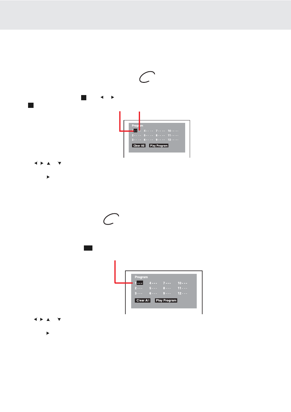 Title / chapter programmed playback, Track programmed playback | Dolby Laboratories PVS177SG User Manual | Page 21 / 32
