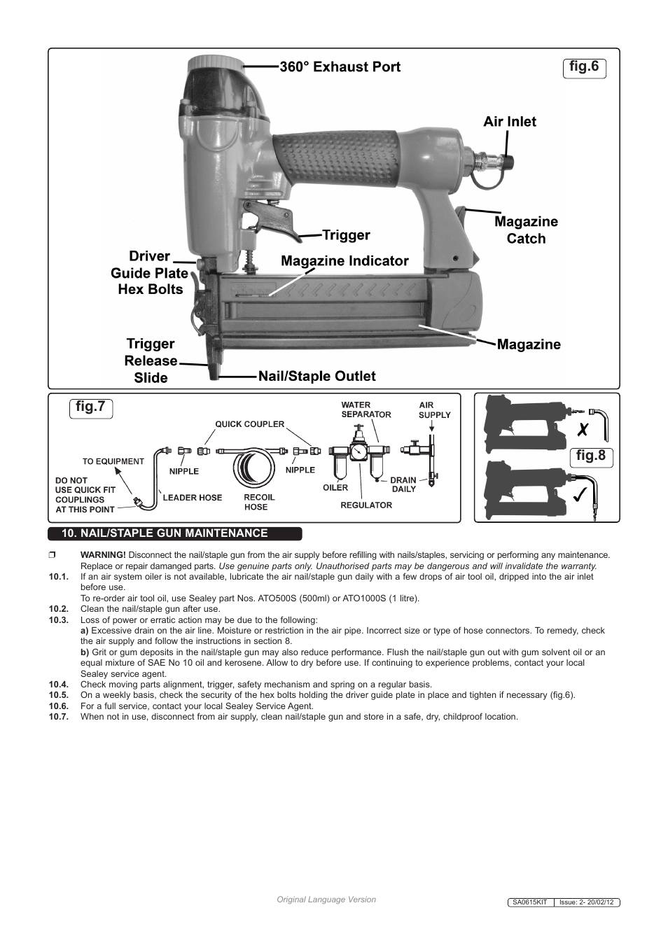 Fig.7 fig.8 fig.6 | Sealey SA0615KIT User Manual | Page 6 / 7