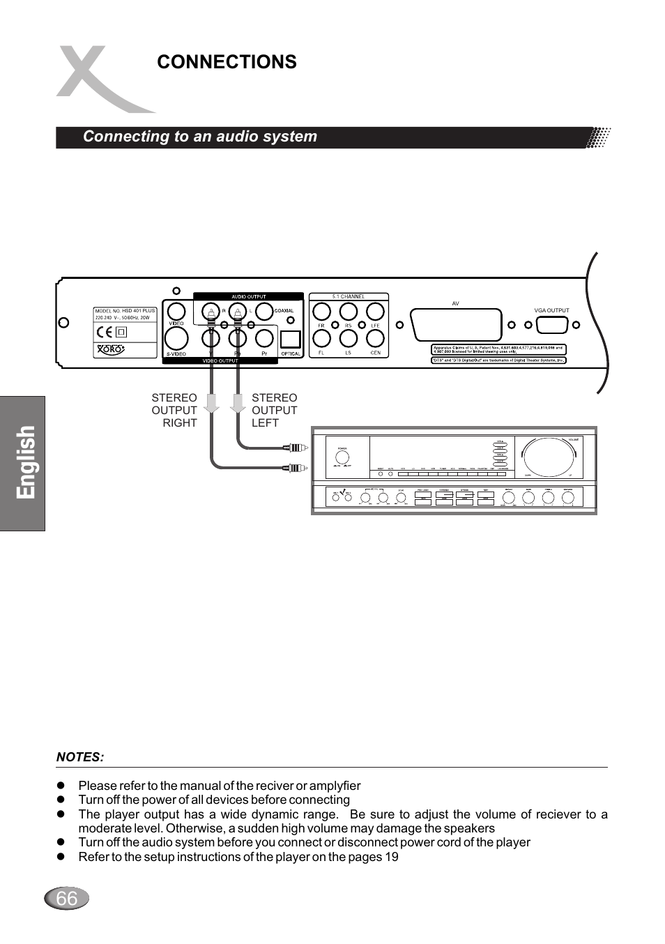 Connections | Dolby Laboratories HSD 415 User Manual | Page 12 / 26