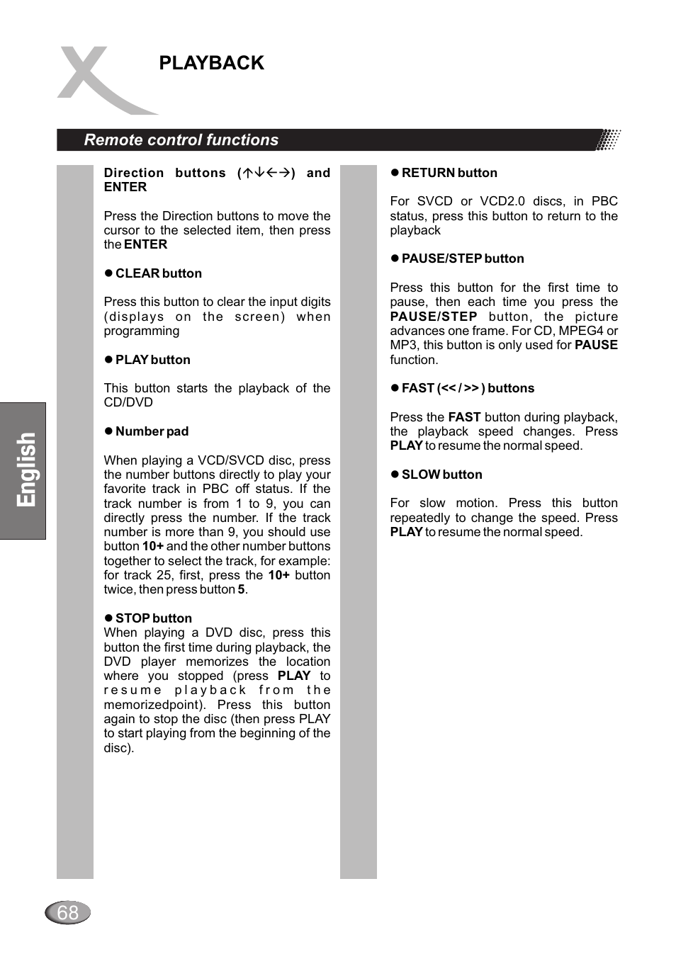 Playback | Dolby Laboratories HSD 415 User Manual | Page 14 / 26