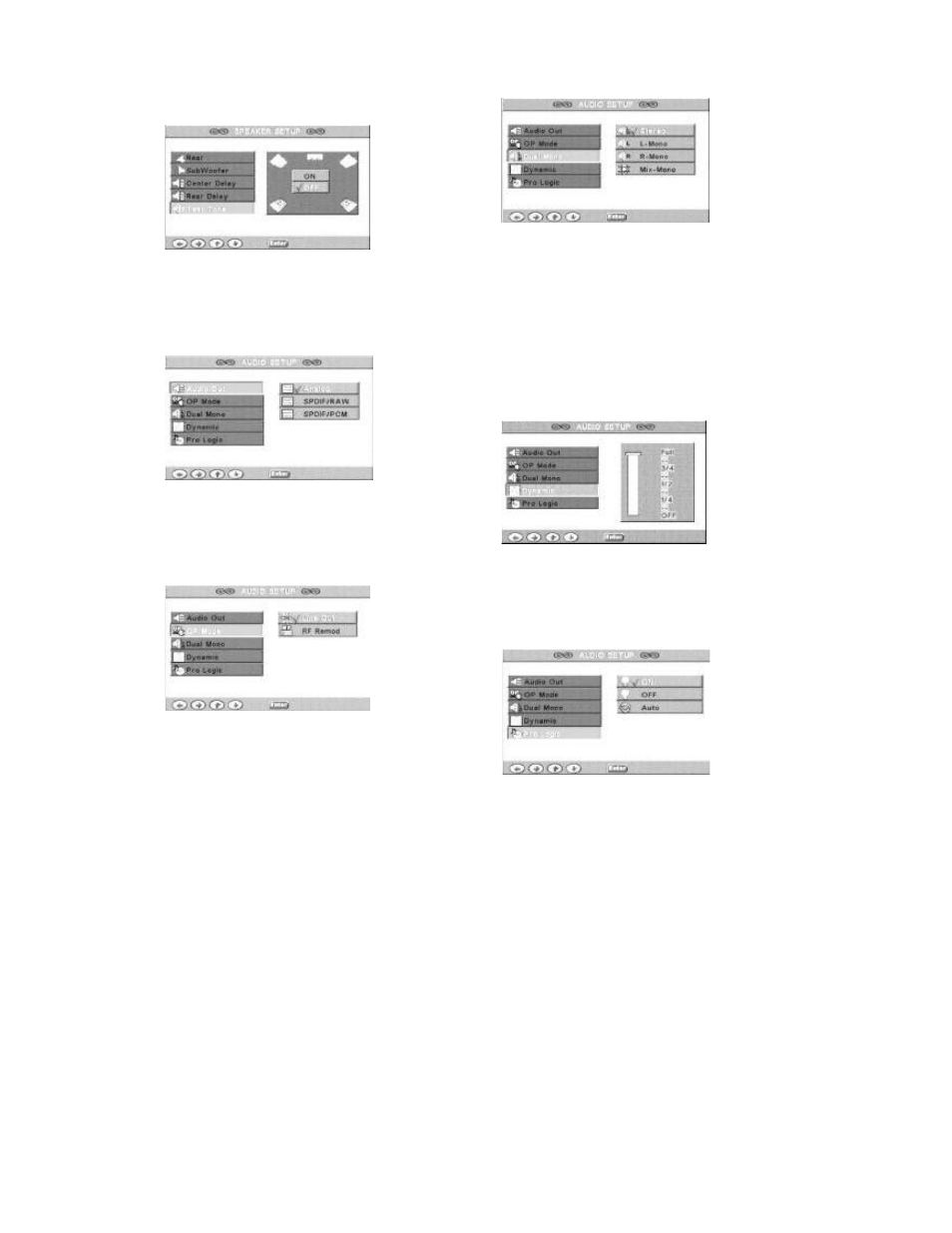 Dvd setup menu | Dolby Laboratories Personal Video Recorder User Manual | Page 25 / 46