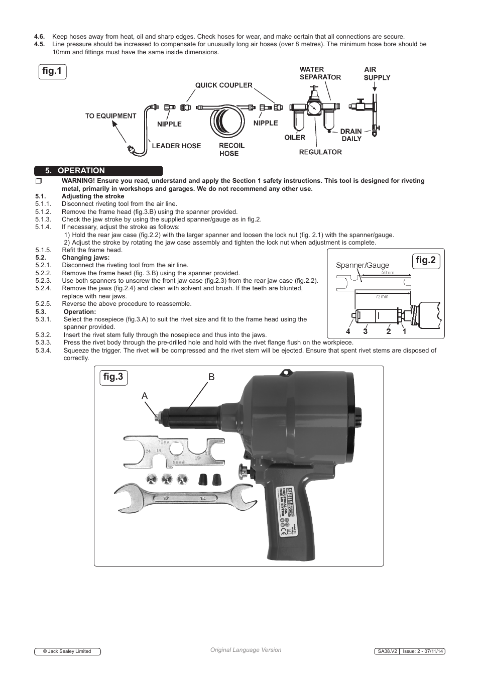 Fig.3, Ab fig.1 fig.2 | Sealey SA38 User Manual | Page 2 / 4