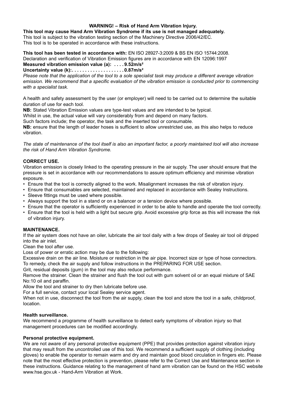 Sealey GSA08 User Manual | Page 4 / 4