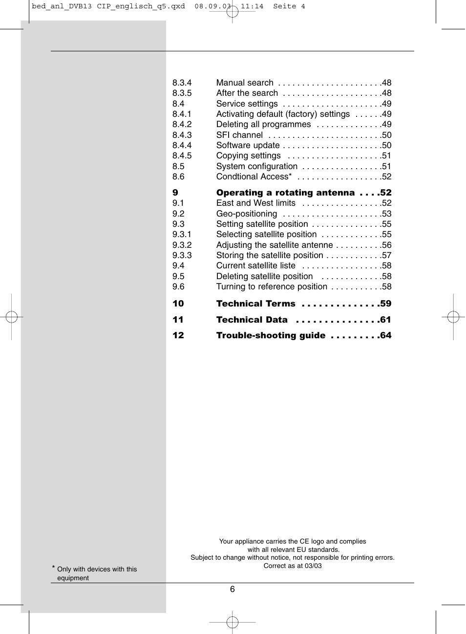 Dolby Laboratories Digital-Satellite-Receiver User Manual | Page 4 / 66