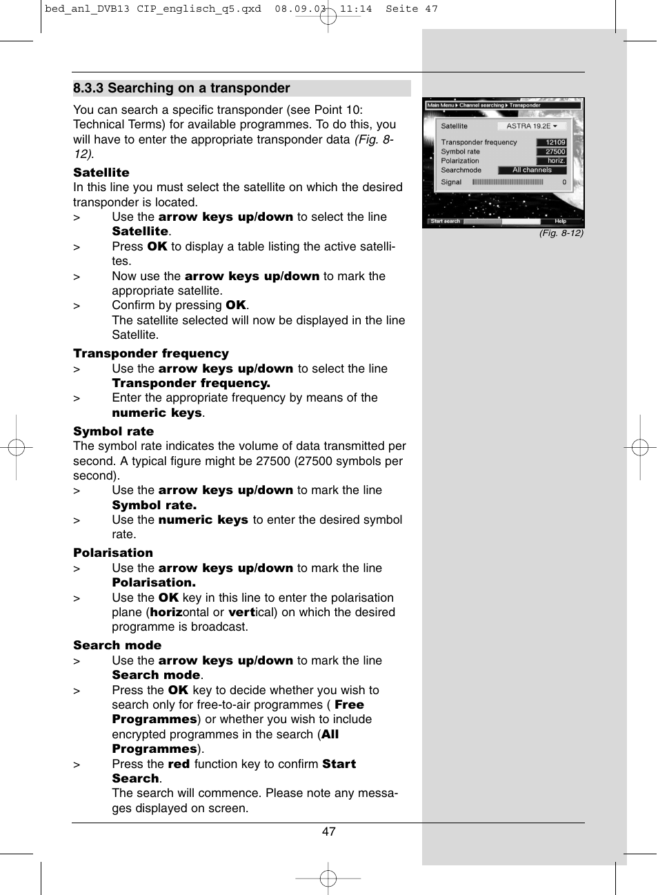 Dolby Laboratories Digital-Satellite-Receiver User Manual | Page 47 / 66