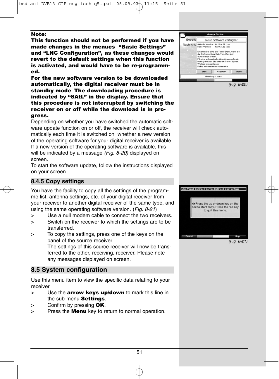 5 system configuration | Dolby Laboratories Digital-Satellite-Receiver User Manual | Page 51 / 66