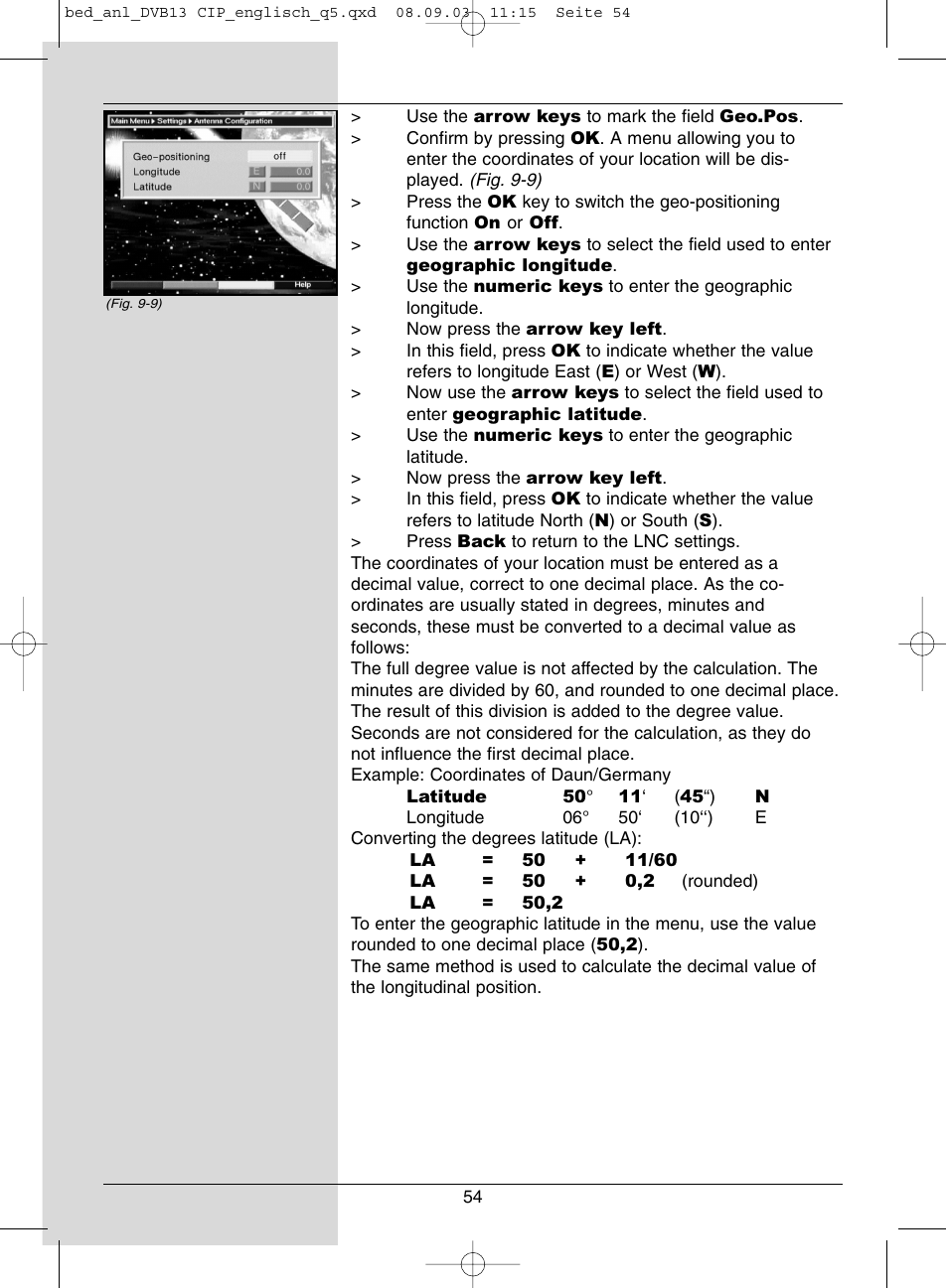 Dolby Laboratories Digital-Satellite-Receiver User Manual | Page 54 / 66