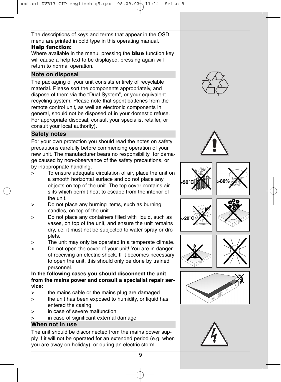 Dolby Laboratories Digital-Satellite-Receiver User Manual | Page 9 / 66