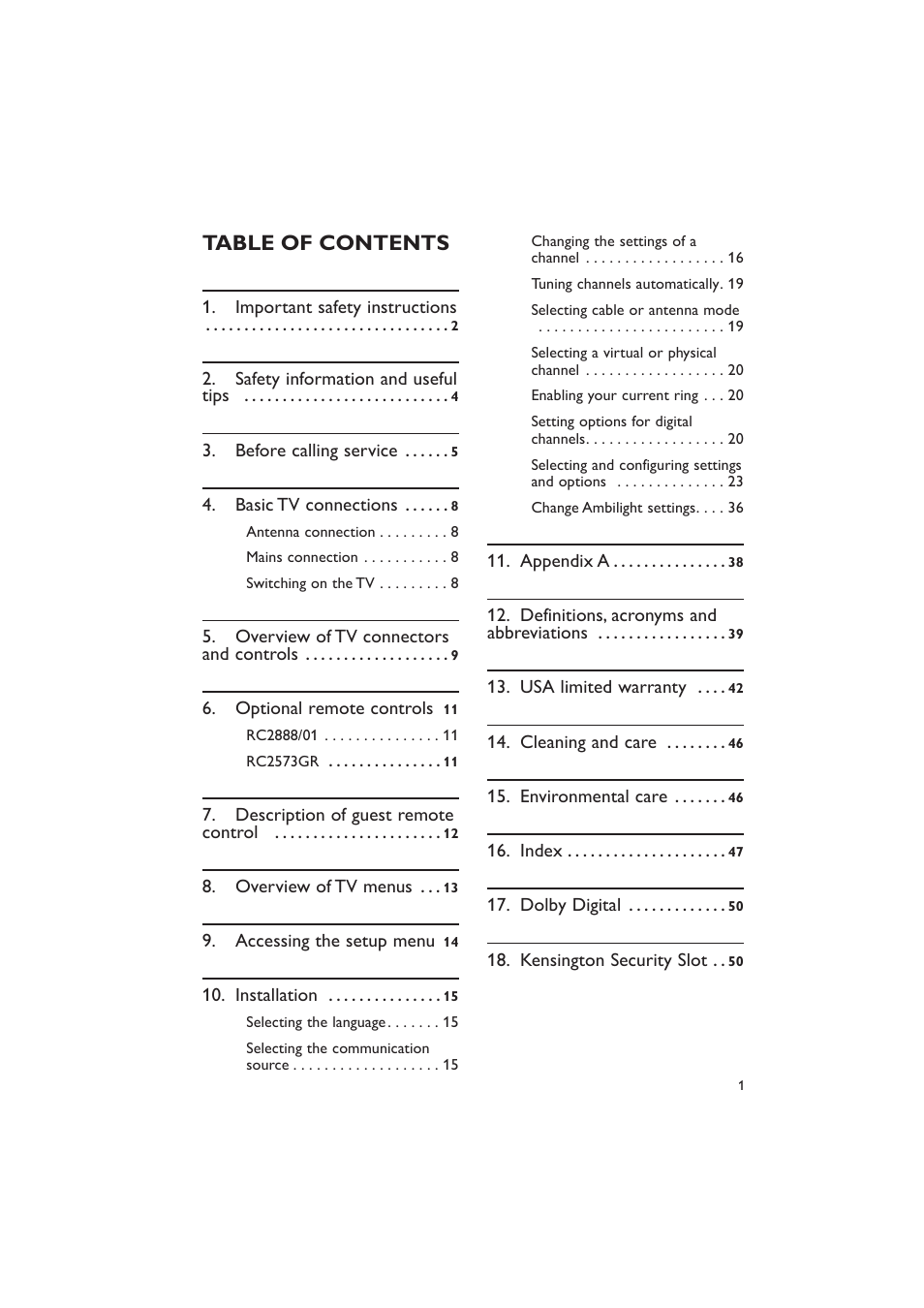 Dolby Laboratories RC2573GR User Manual | Page 2 / 51