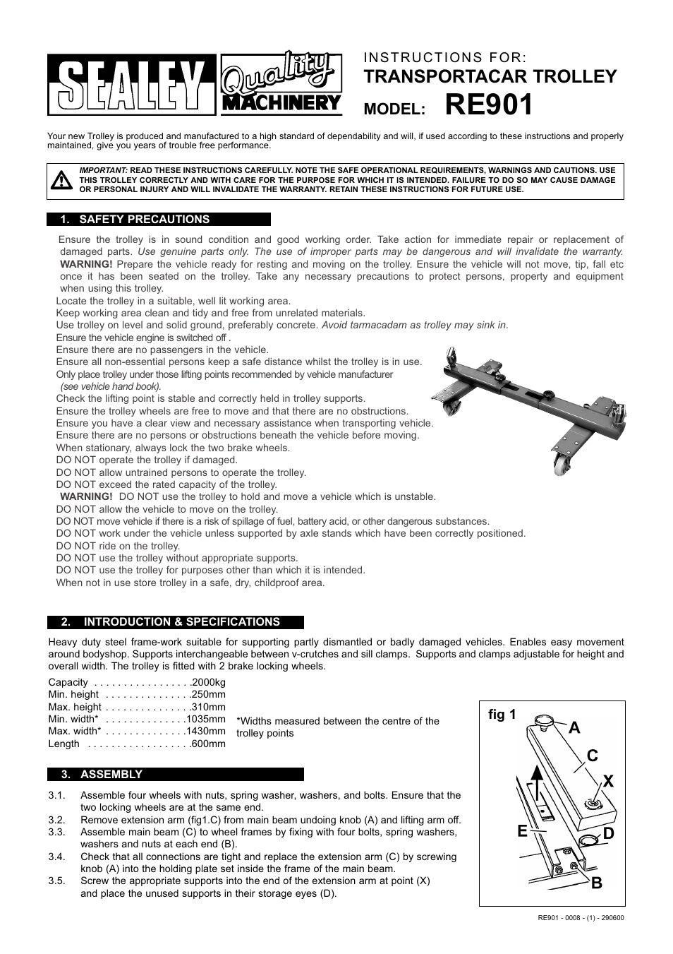 Sealey RE901 User Manual | 2 pages