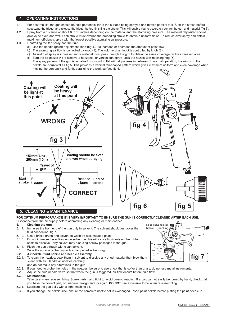 Fig 4 fig 5 fig 6, Fig 7, Fig 3 | Sealey S701G User Manual | Page 2 / 3