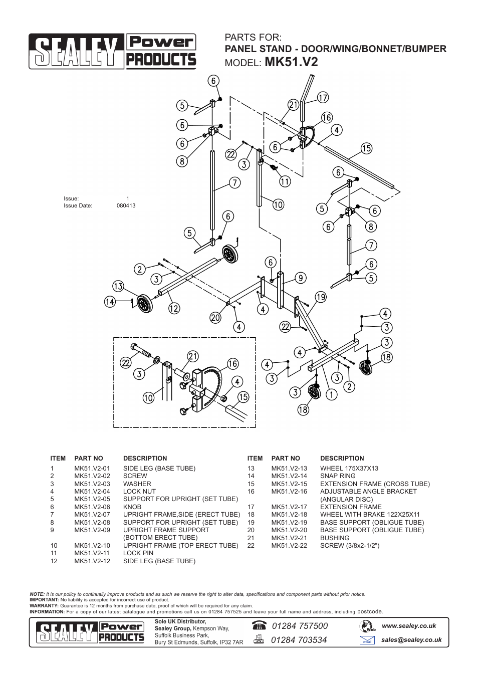 Mk51.v2 | Sealey MK51 User Manual | Page 2 / 2