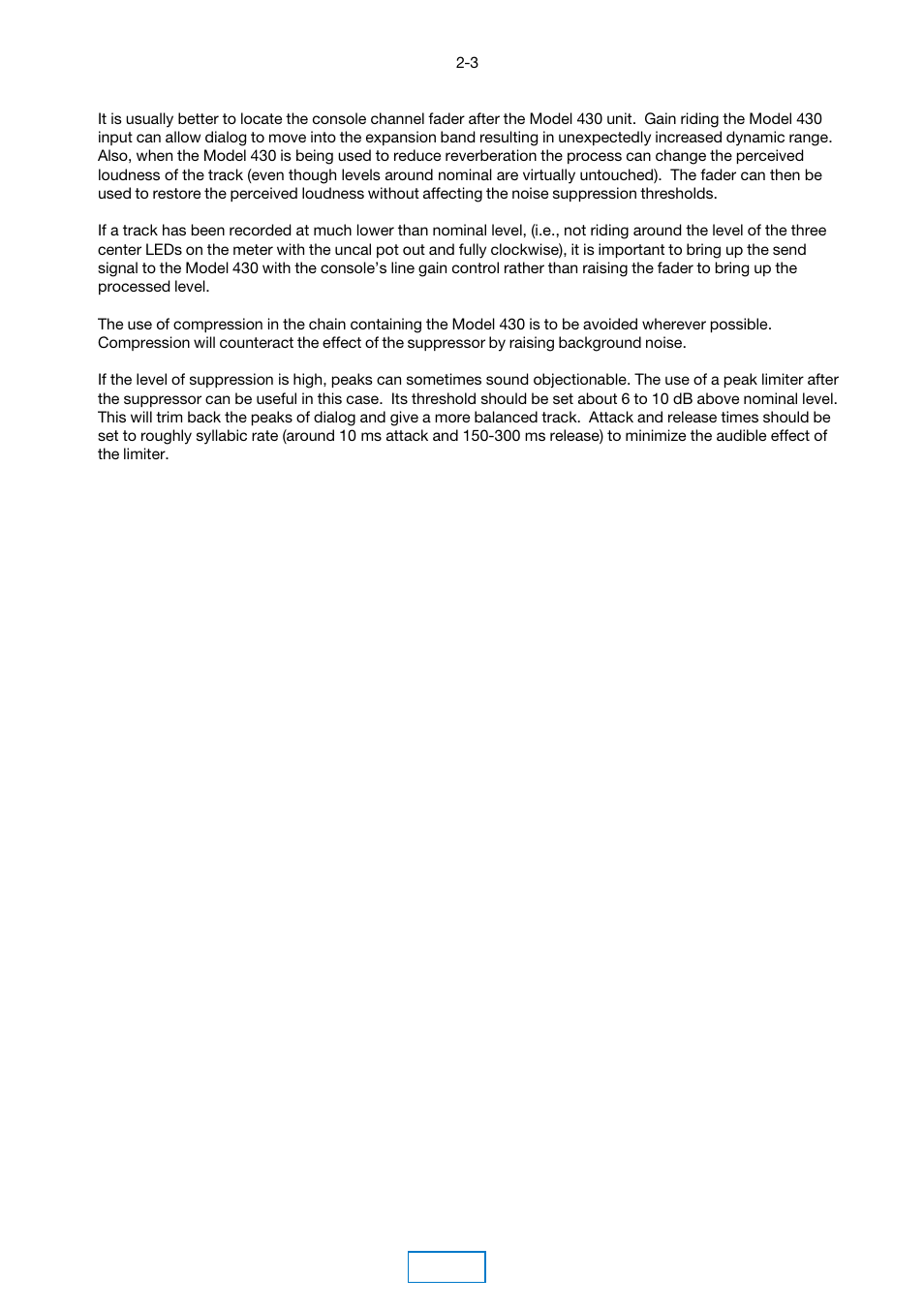 Dolby Laboratories 430 User Manual | Page 11 / 21