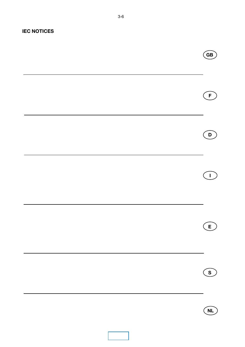 Iec notices, Gb f d i, Es nl | Dolby Laboratories 430 User Manual | Page 17 / 21