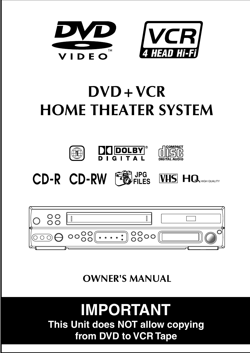 Dolby Laboratories DVD/VCR Combo User Manual | 64 pages