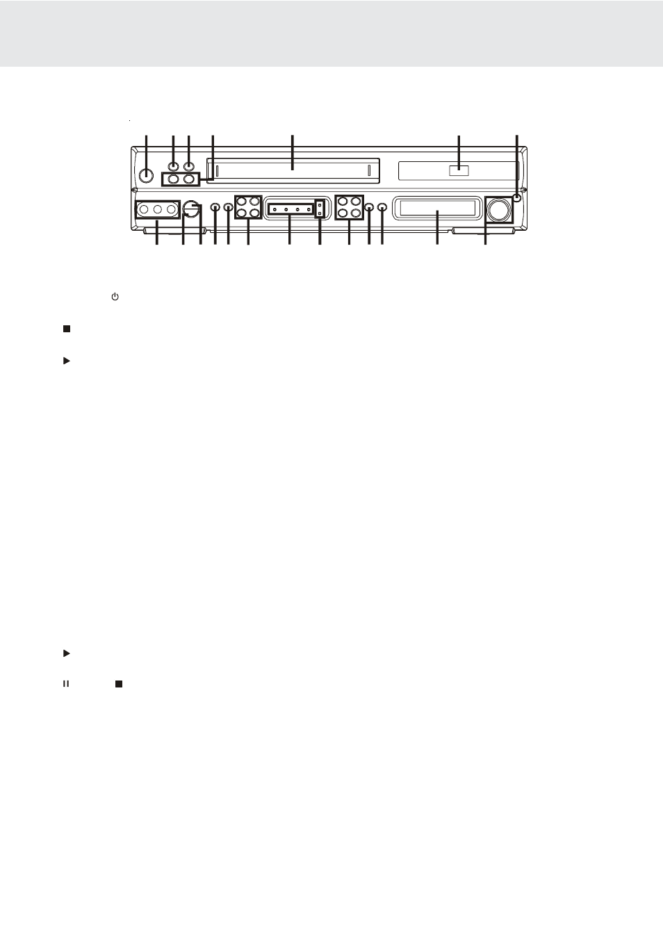 Parts and functions, Front panel | Dolby Laboratories DVD/VCR Combo User Manual | Page 6 / 64