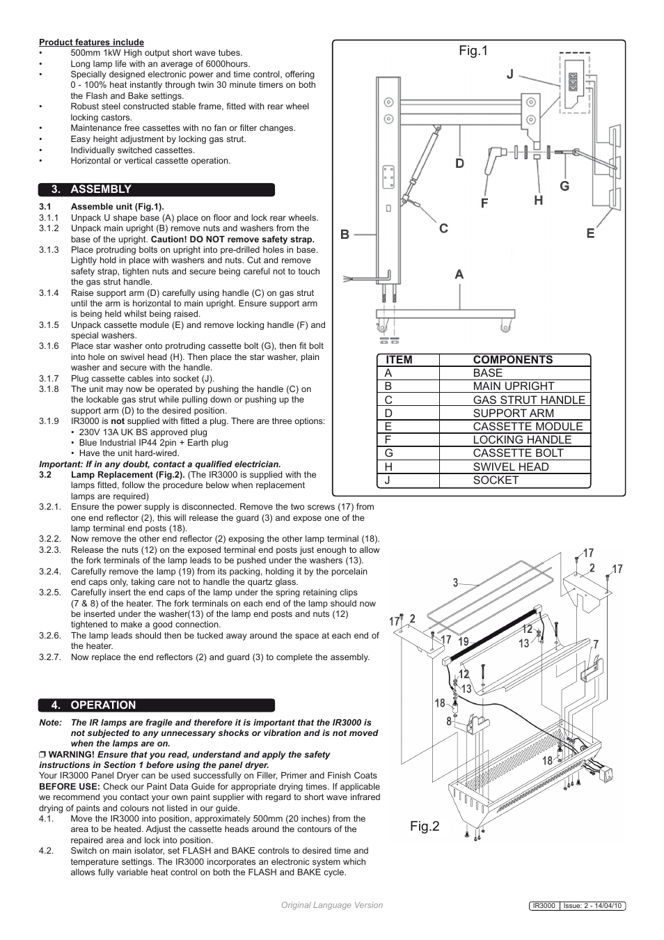 Fig.1 fig.2 | Sealey IR3000 User Manual | Page 2 / 5