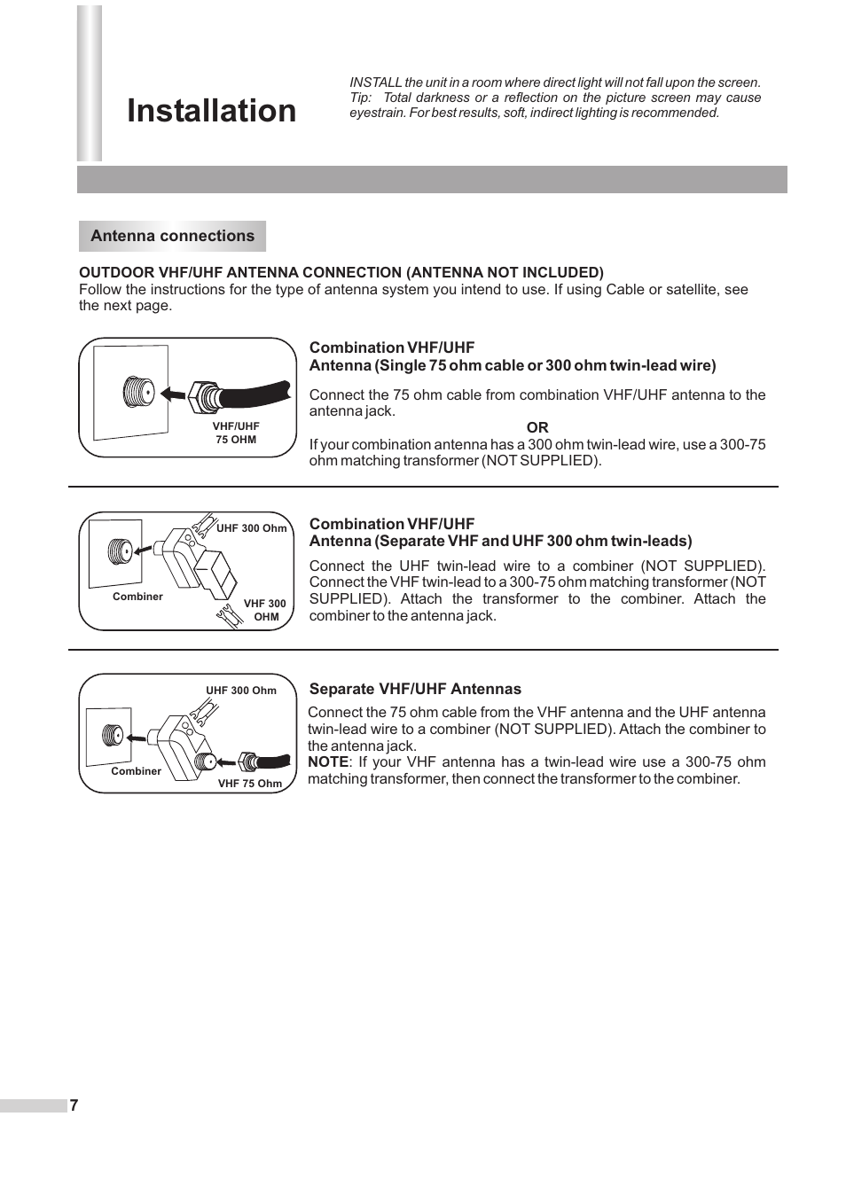 Installation | Dolby Laboratories DV2418 User Manual | Page 9 / 60