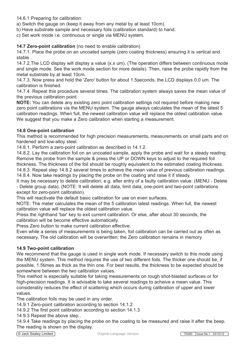 Sealey TA090 User Manual | Page 12 / 15