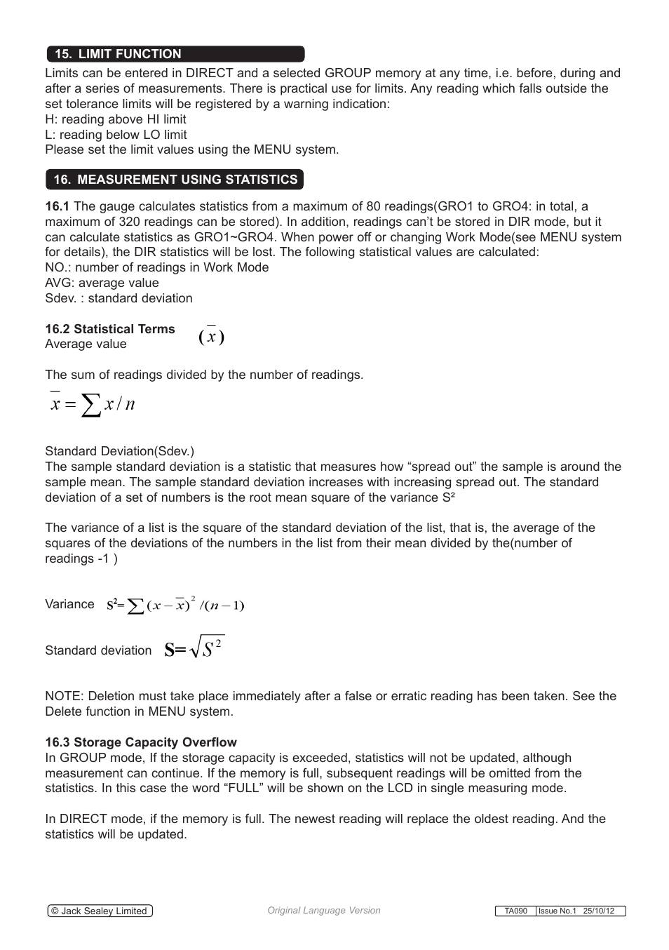 Sealey TA090 User Manual | Page 14 / 15