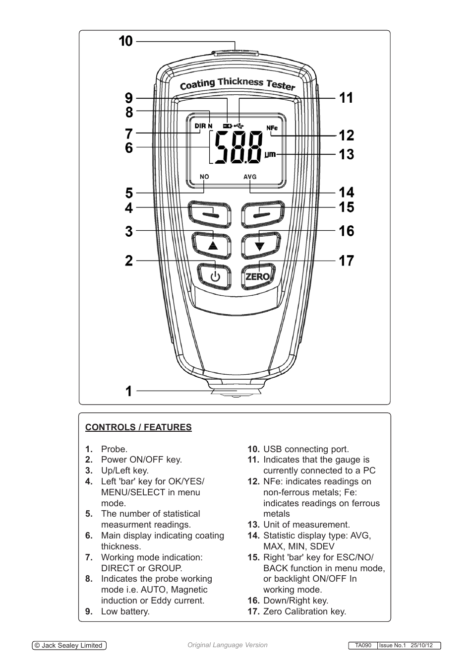 Sealey TA090 User Manual | Page 7 / 15