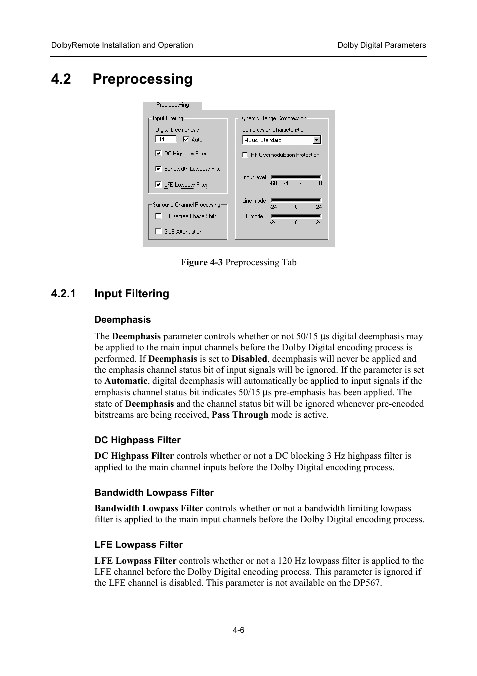 2 preprocessing | Dolby Laboratories P/N 91659 User Manual | Page 22 / 36