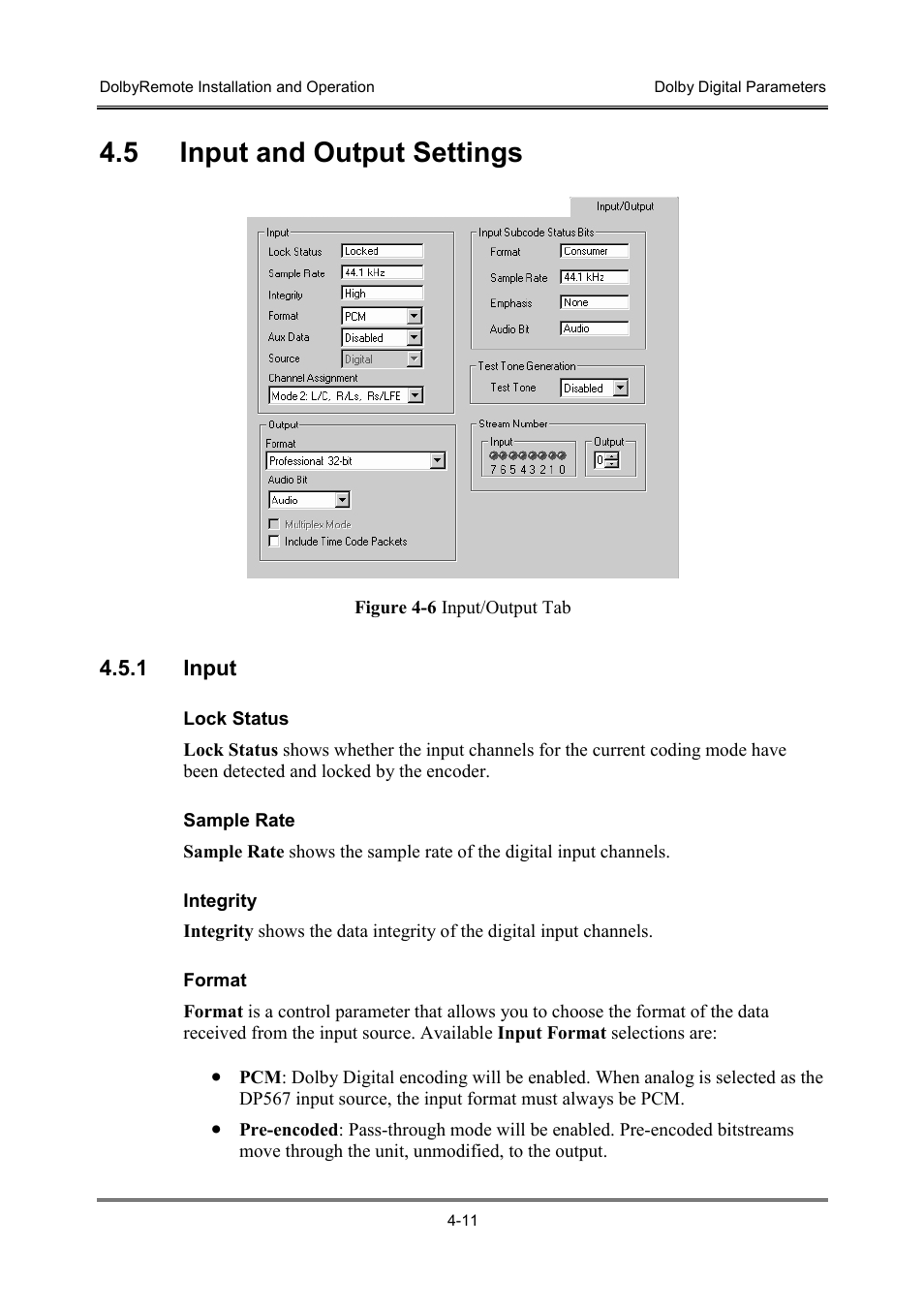 5 input and output settings | Dolby Laboratories P/N 91659 User Manual | Page 27 / 36