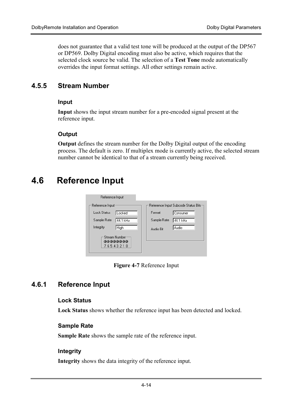 6 reference input | Dolby Laboratories P/N 91659 User Manual | Page 30 / 36