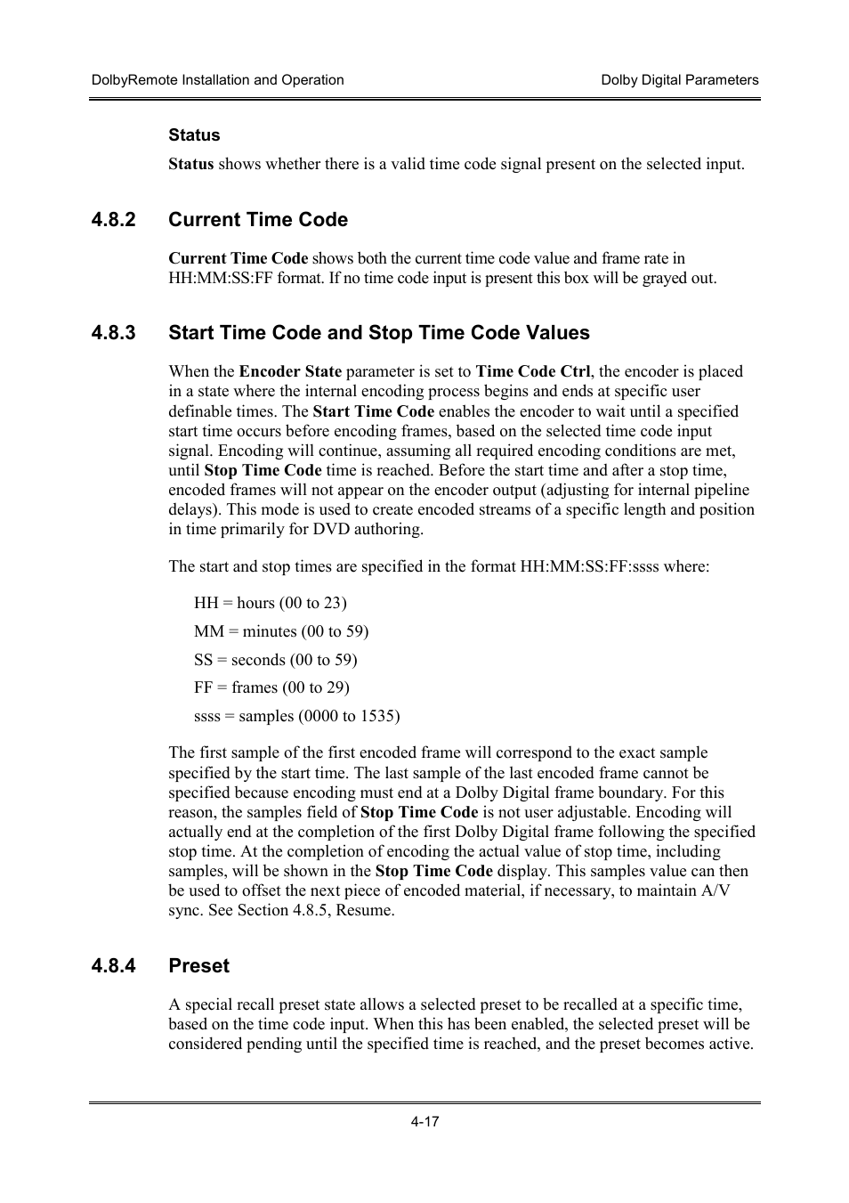 Dolby Laboratories P/N 91659 User Manual | Page 33 / 36