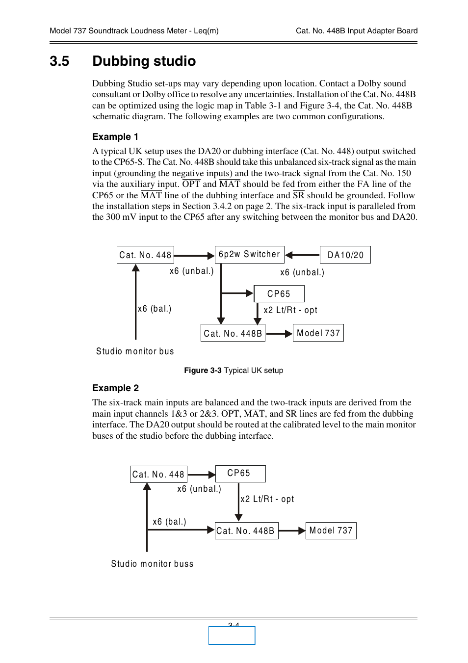 5 dubbing studio, Dubbing studio -4 | Dolby Laboratories 737 User Manual | Page 22 / 35