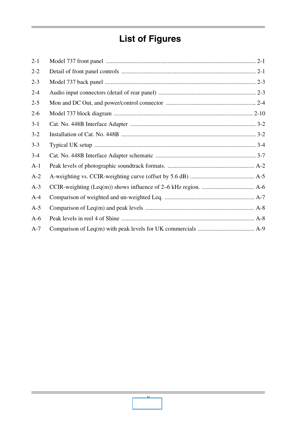 List of figures | Dolby Laboratories 737 User Manual | Page 5 / 35
