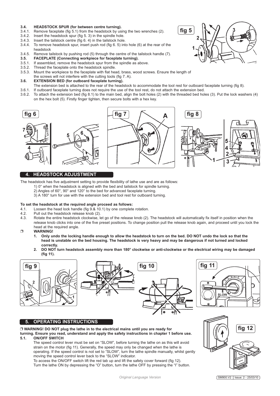 Fig 9 fig 10, Fig 5 fig 6 fig 7 fig 8, Fig 11 fig 12 | Sealey SM900 User Manual | Page 4 / 5