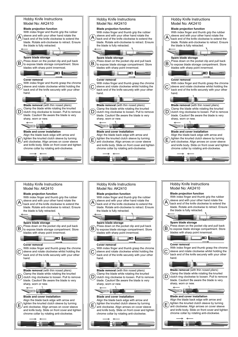 Sealey AK2410 User Manual | 1 page