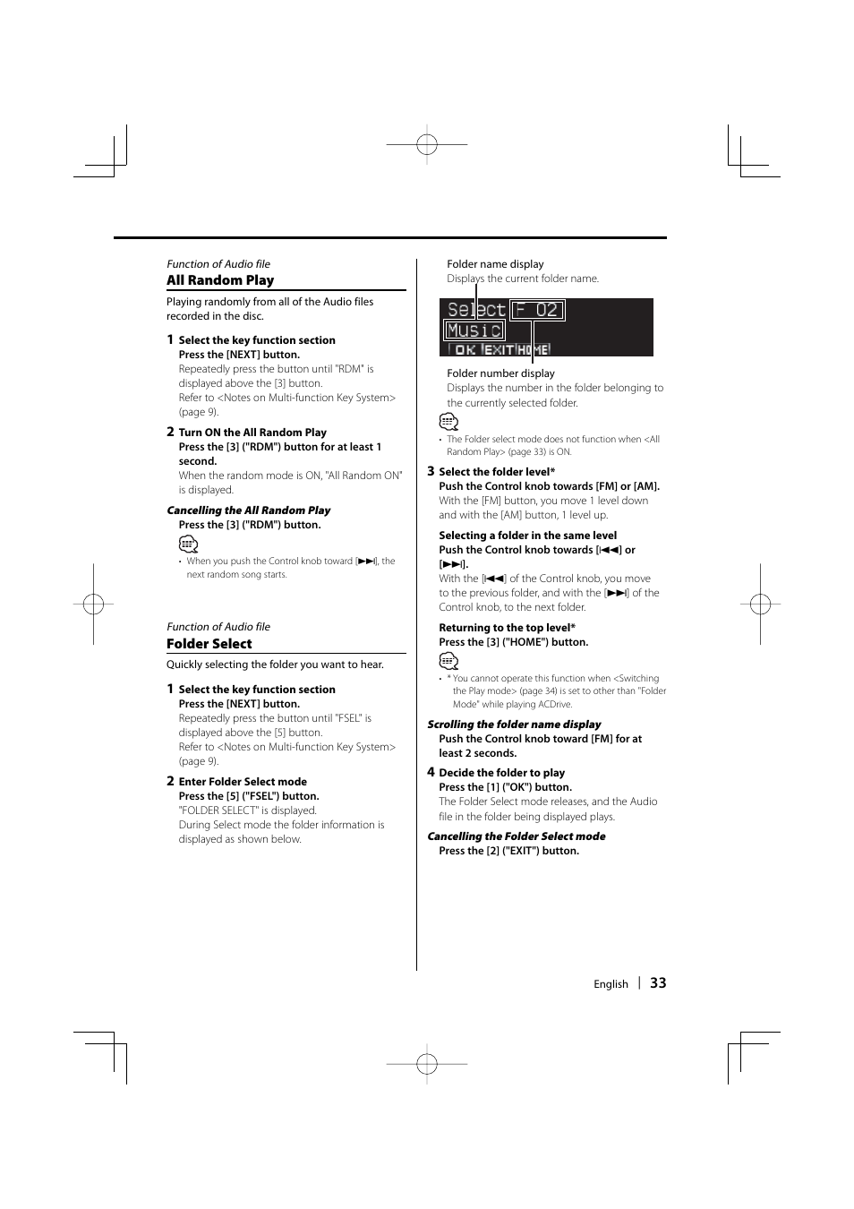 Dolby Laboratories KDC-W8534 User Manual | Page 33 / 60