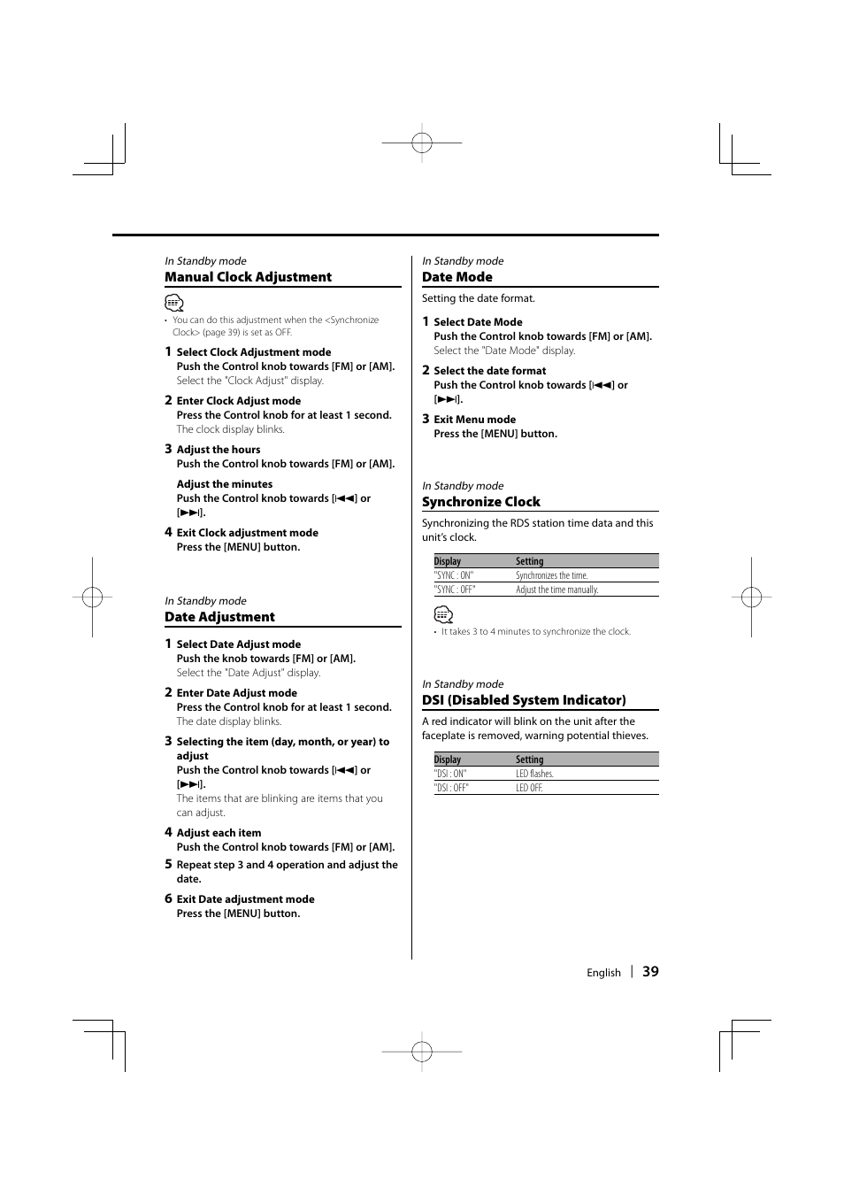 Dolby Laboratories KDC-W8534 User Manual | Page 39 / 60