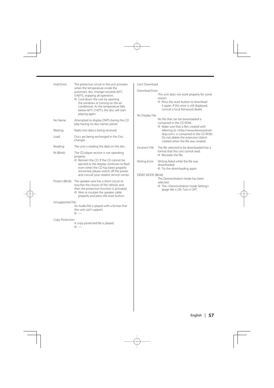 Dolby Laboratories KDC-W8534 User Manual | Page 57 / 60