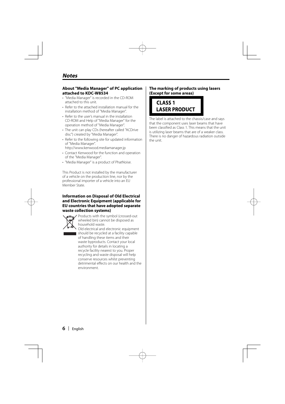 Dolby Laboratories KDC-W8534 User Manual | Page 6 / 60