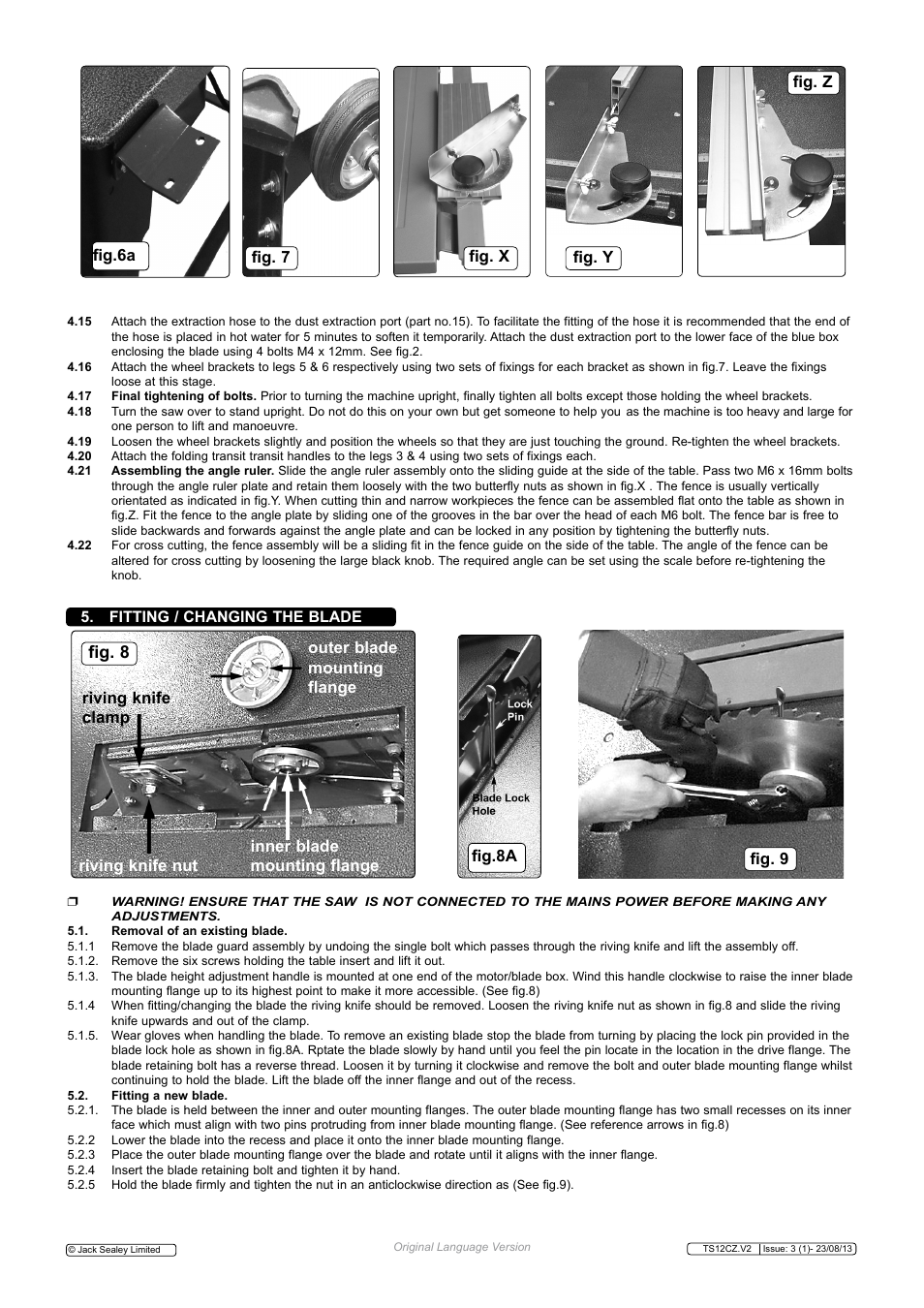 Fig. 8 | Sealey TS12CZ User Manual | Page 4 / 6