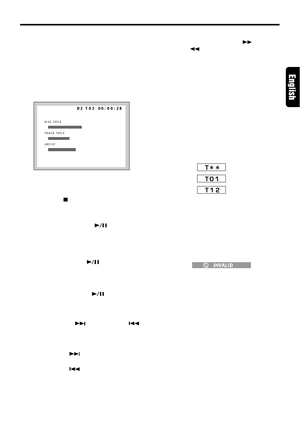 Vcz625_eng3.pdf, Listening to a cd, Stopping playback | Pausing playback, Skipping a track (searching), Fast forward and fast rewind, Searching with a track number, Scan playback | Dolby Laboratories VCZ625 User Manual | Page 15 / 30